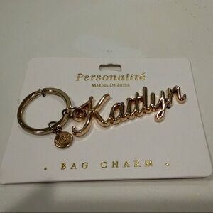 Persona Gold 'Kaitlyn' Script Name Keychain